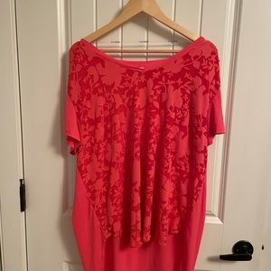 Cherry lace tunic top. Brand new